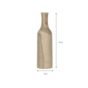 Vase Pia - H47 x Ø13 cm - Bois de paulownia - Marron clair