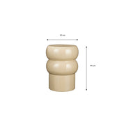 Vendi Side table - H44 x Ø32 cm - Ceramic - Cream