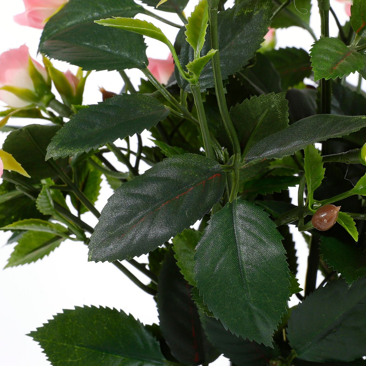 Rosier artificiel en pot Stan - H33 x Ø25 cm - Rose