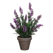Artificial Lavender Plant in Flower Pot Stan - H33 x Ø20 cm - Purple
