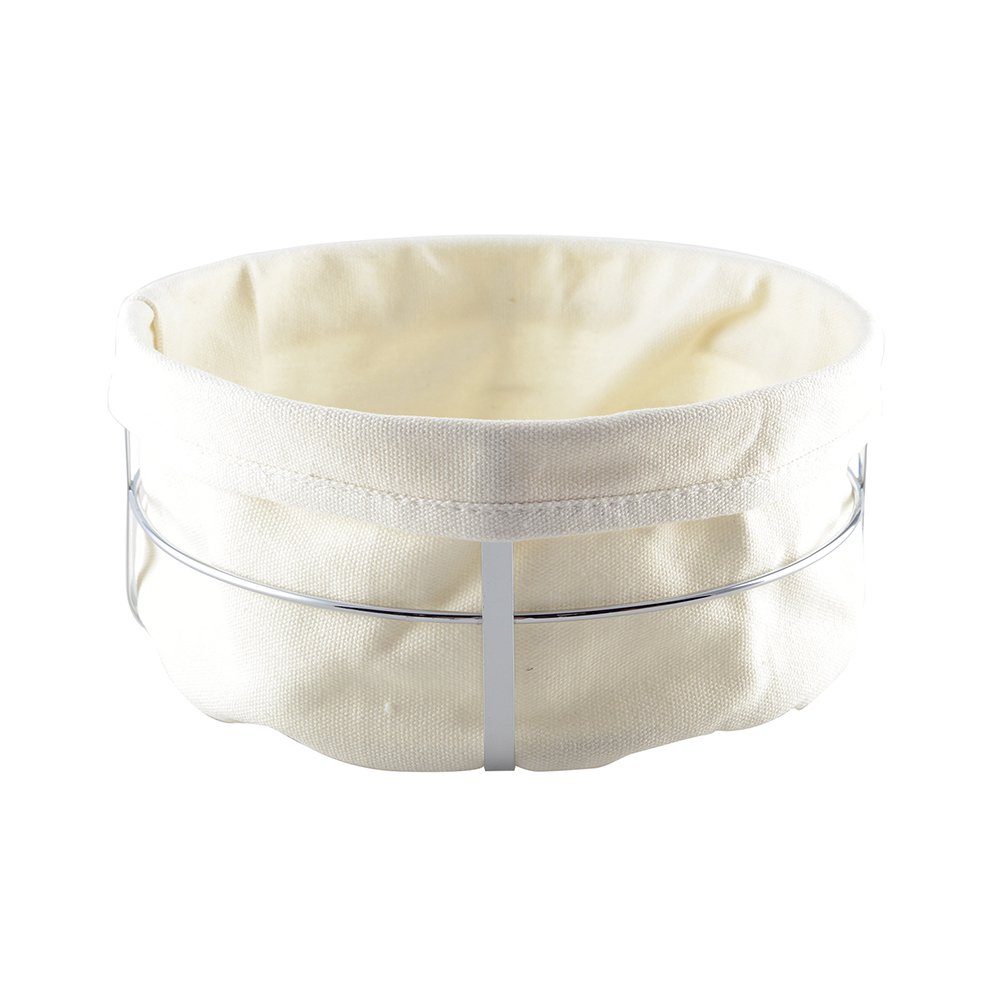 Round Bread Basket Silver 22x22x10