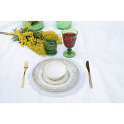 Set of 6 Khaki Porcelain Bowls 14x14x3.5cm