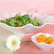Pink and melamine salad bowl 35x35x9cm