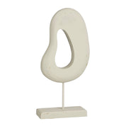 Pastina Ornament on Foot - L7 x W17 x H38 cm - FSC 100% Mango Wood - Off White