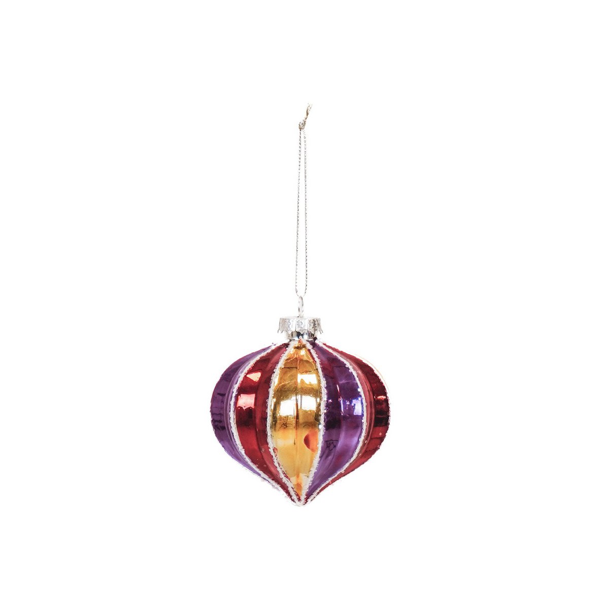 Christmas ball - Glass - Multicoloured - 8x8cm