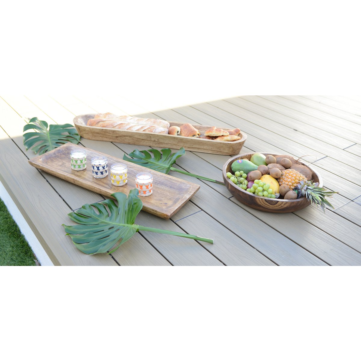 Decorative wooden tray