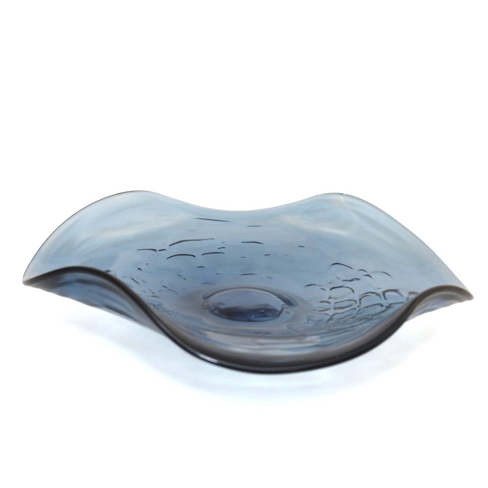 Decorative Blue Glass plate 30x30x6.5 cm