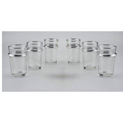 Glazen glazen bekers 175 ml zilveren randen - veel 6