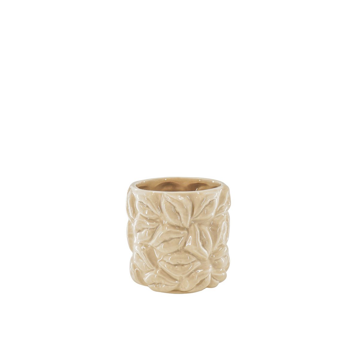 Pot - Kusjes - Keramiek - Beige -11x11x11,5cm