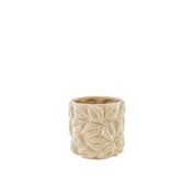 Pot - Kusjes - Keramiek - Beige -11x11x11,5cm