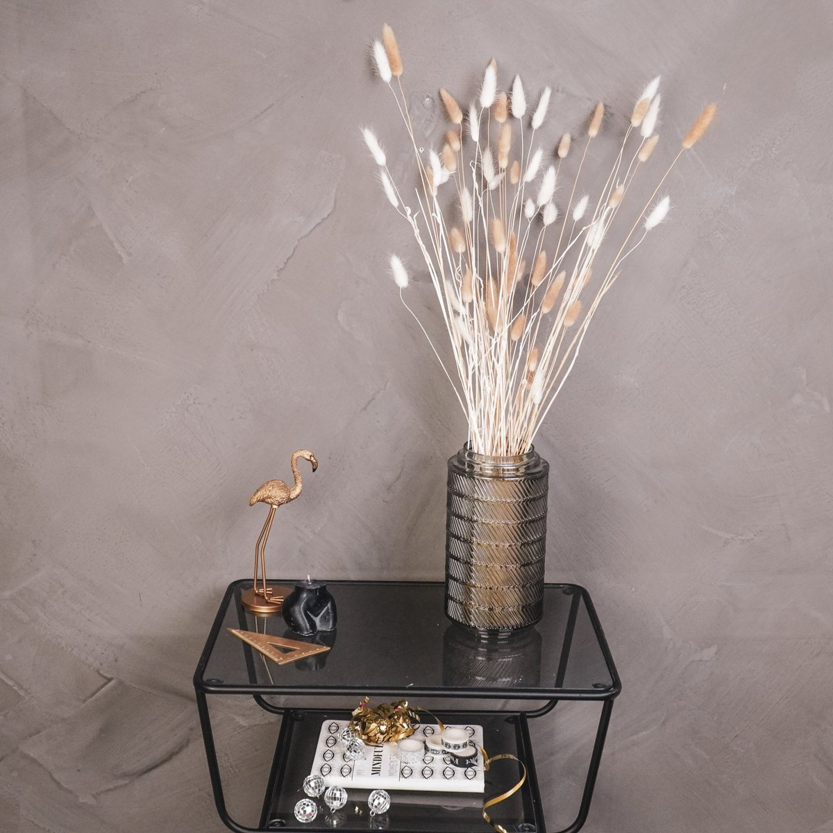 Vaas - Patroon - Glas - Smokey - 12,5x23cm