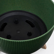Doppio Flowerpot on Legs - H21 x Ø40 cm - Polypropylene - FSC Mix - Green