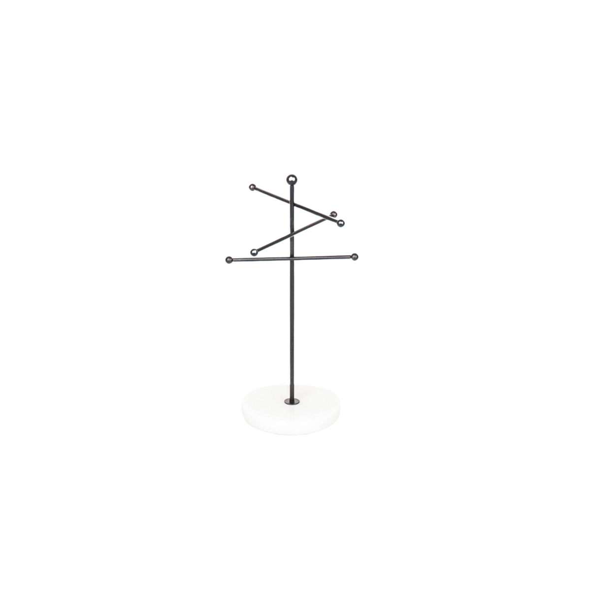 Jewelry holder - Marble/Metal - Black - 15x14x25.5cm
