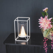 Lantern - Metal/Glass - White - 12.5x12.5x20cm