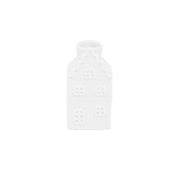 Candle holder - House - Ceramic - White - 6x6x11cm