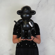 Ornament - hanging loose monkey  - black - 33x21x50cm