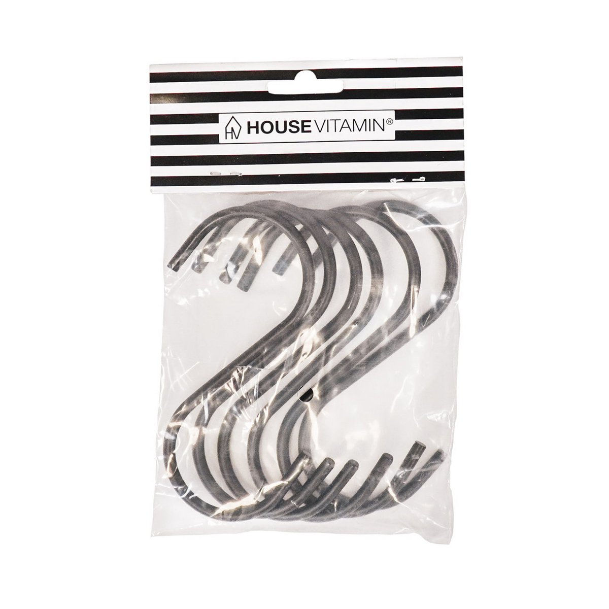 S-hooks - Metal - Black - Set of 6 - 11x6x1cm