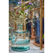 Guan Bottle Vase - H26 x Ø21 cm - Recycled Glass - Transparent