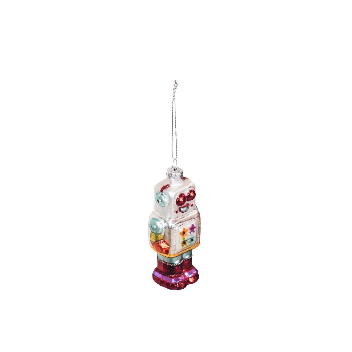 Christmas pendant - Robotic - Glass - 5x3.5x10.5cm