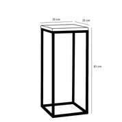 Oskar Plant table - L35 x W35 x H81 cm - Wood, Metal - Black