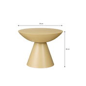 Celise side table - H44 x Ø59 cm - Metal - Beige