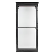 Vitrinekast Zwart, IJzer en Glas 31x21x70 cm
