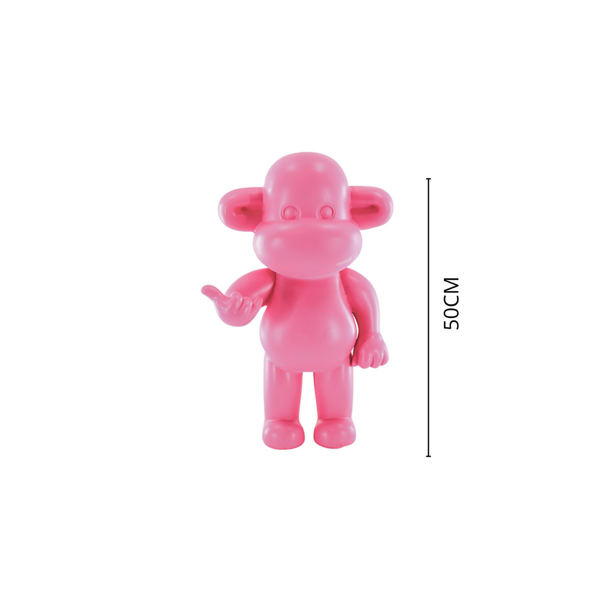 Ornament - hanging loose monkey - pink - 33x21x50cm
