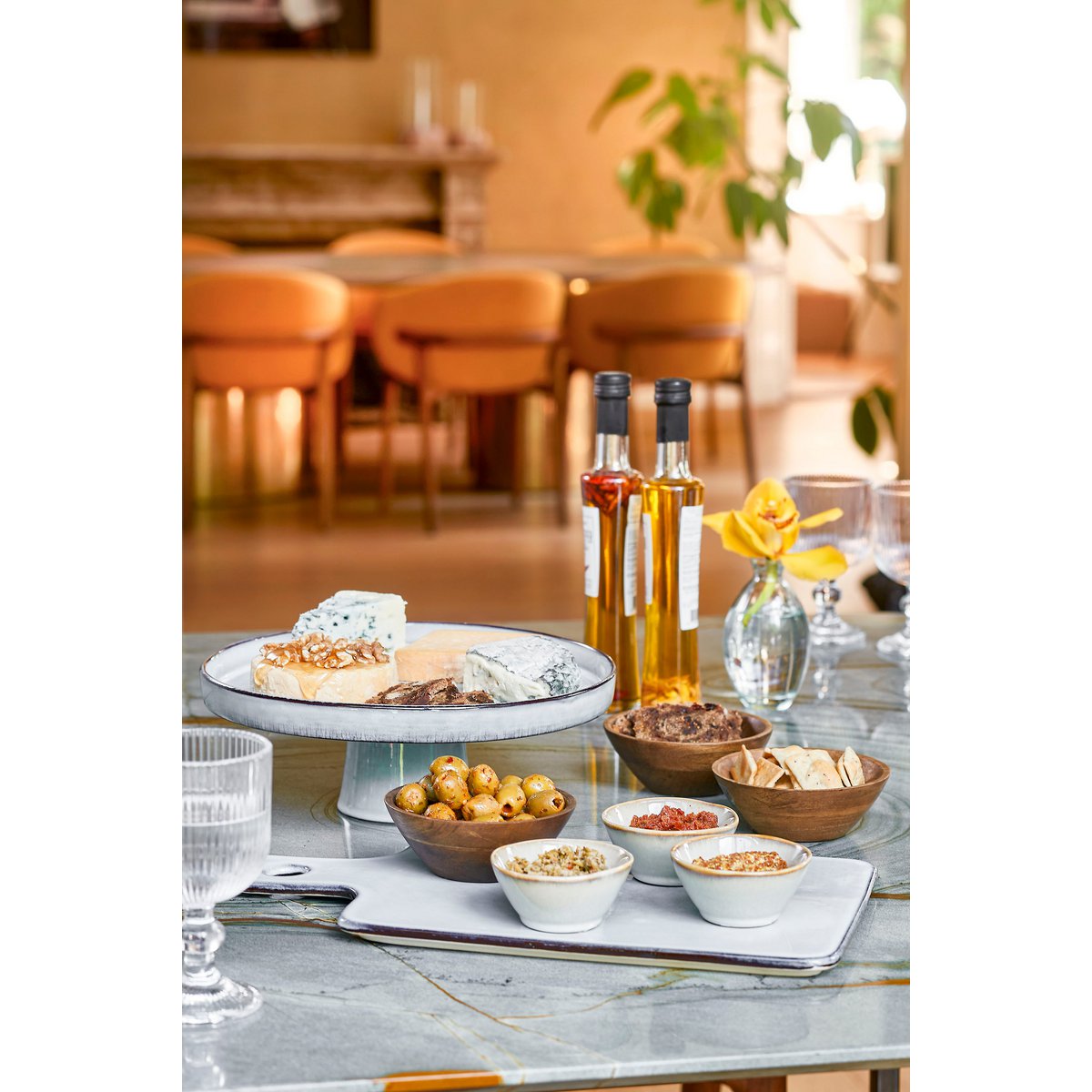 Racco Cutting Board - L40 x W22 x H2 cm - Stoneware - Light gray