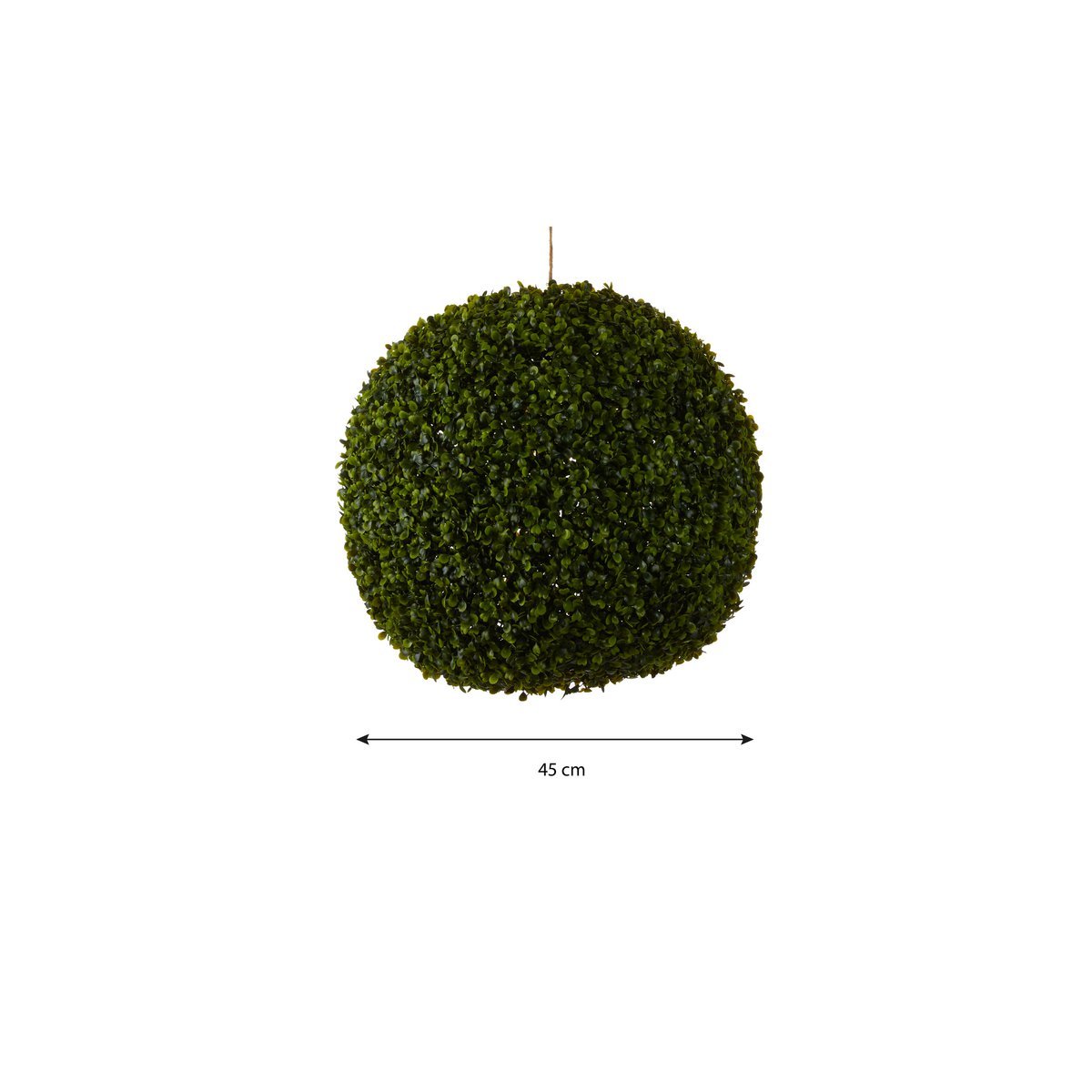 Boule de buis artificielle à suspendre pour l'extérieur - Ø 45 cm - Vert