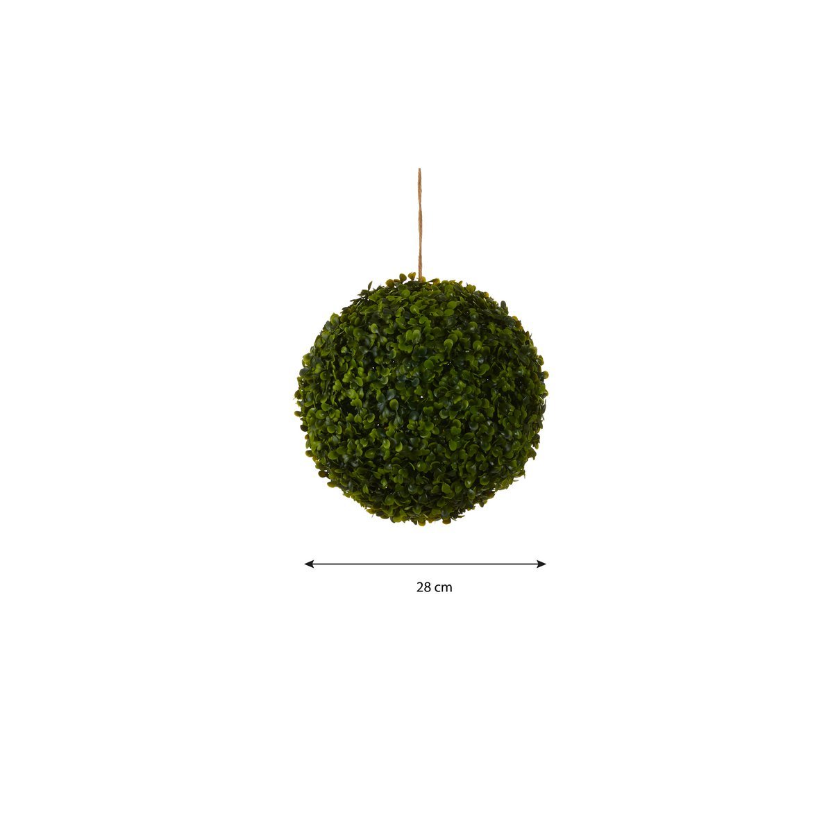 Plante artificielle d'extérieur à suspendre Buxus Sphere - Ø 28 cm - Vert