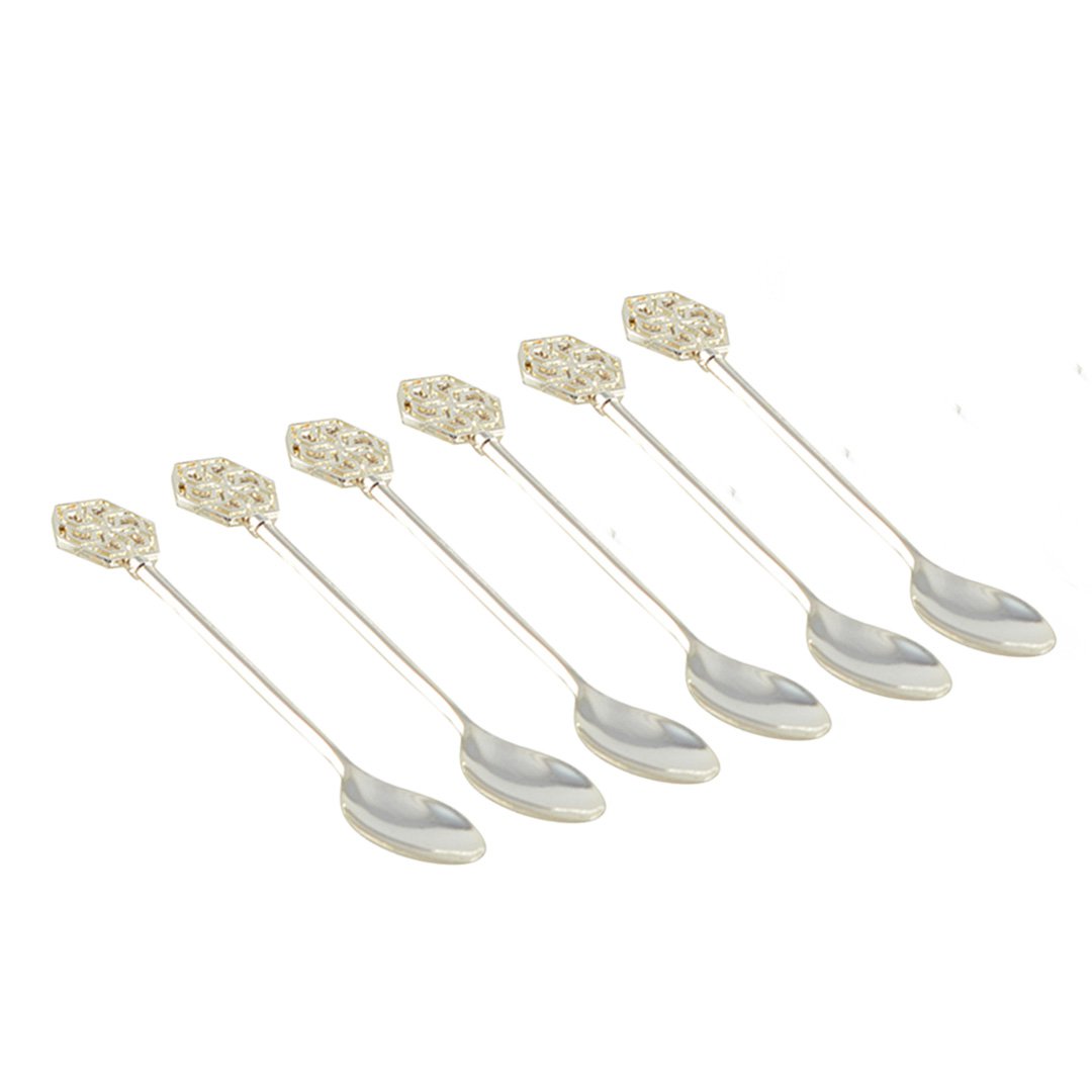 Set of 6 Silver Arabesques 