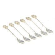 Set of 6 Silver Arabesques 