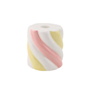 Kandelaar - Marshmellow - dolomiet - jaune/rose/esprit - 8,5x8,5x9cm