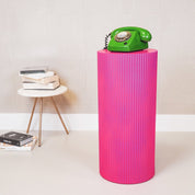 Side table/pillar - cylinder - neon pink 