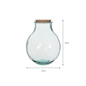 Olly Vase - H38 x Ø29 cm - Recycled Glass - Transparent