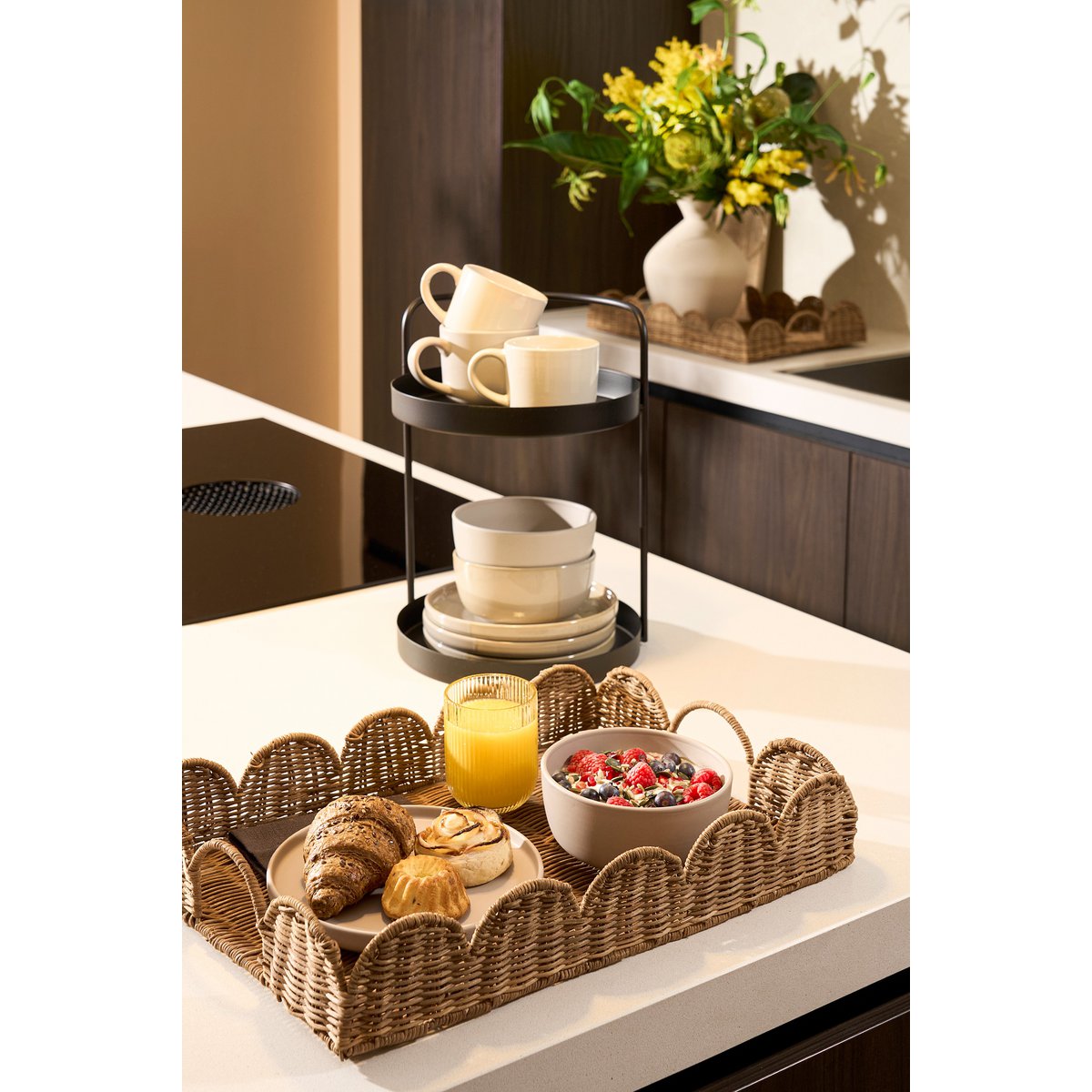 Eleta Serving Page - Set of 2 - L50 x B35 x H8 cm - Roth - Brown
