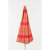 Parasol de plage à rayures - H180 x Ø160 cm - rose clair
