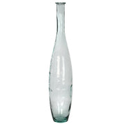 Kyara Bottle Vase - H100 x Ø20 cm - Recycled Glass - Transparent