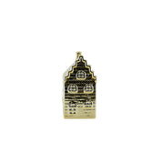 Ornament- Spaarpot - Huis - Keramiek- Goud -7x7x13cm