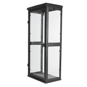 Vitrinekast Zwart, IJzer en Glas 31x21x70 cm