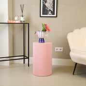 Side table/pillar - cylinder- light pink 