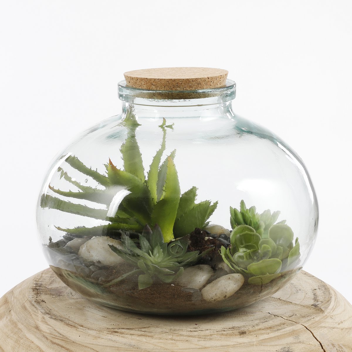 Olly Vase - H23 x Ø29 cm - Recycled Glass - Transparent