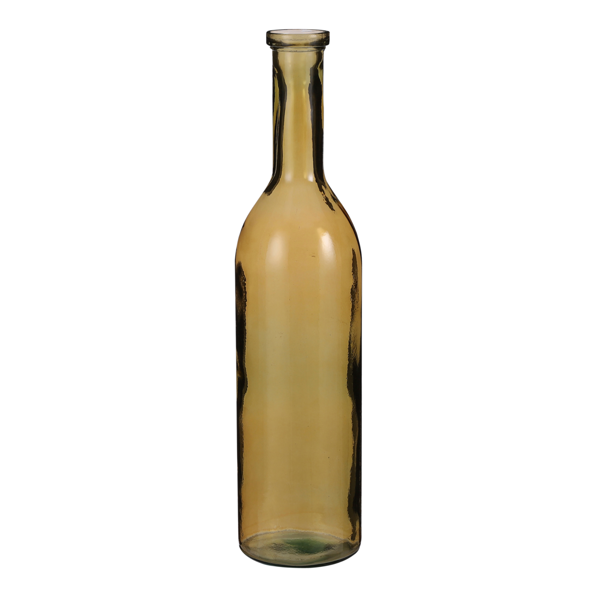 Rioja Bottle Vase - H75 x Ø18 cm - Recycled Glass - Ocher