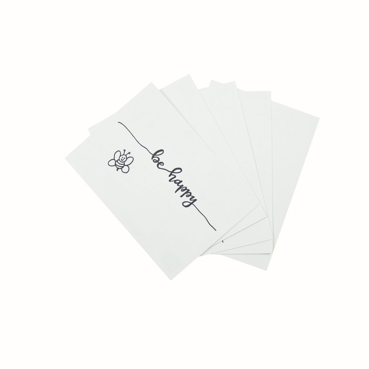 Ansichtkaart - Papier - Be Happy - Set van 5 - A6