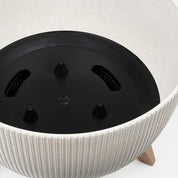 Doppio Flowerpot on Legs - H21 x Ø40 cm - Polypropylene - FSC Mix - Off White