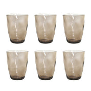 Acrylbruine waterglazen - set van 6