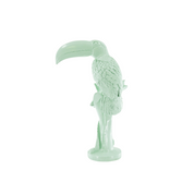 Ornament - Toekan - Polyresin - Mintgroen - 18x9,5x29,5cm