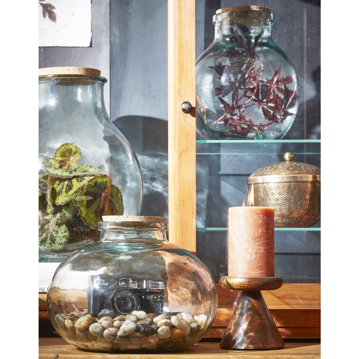 Olly Vase - H23 x Ø29 cm - Recycled Glass - Transparent
