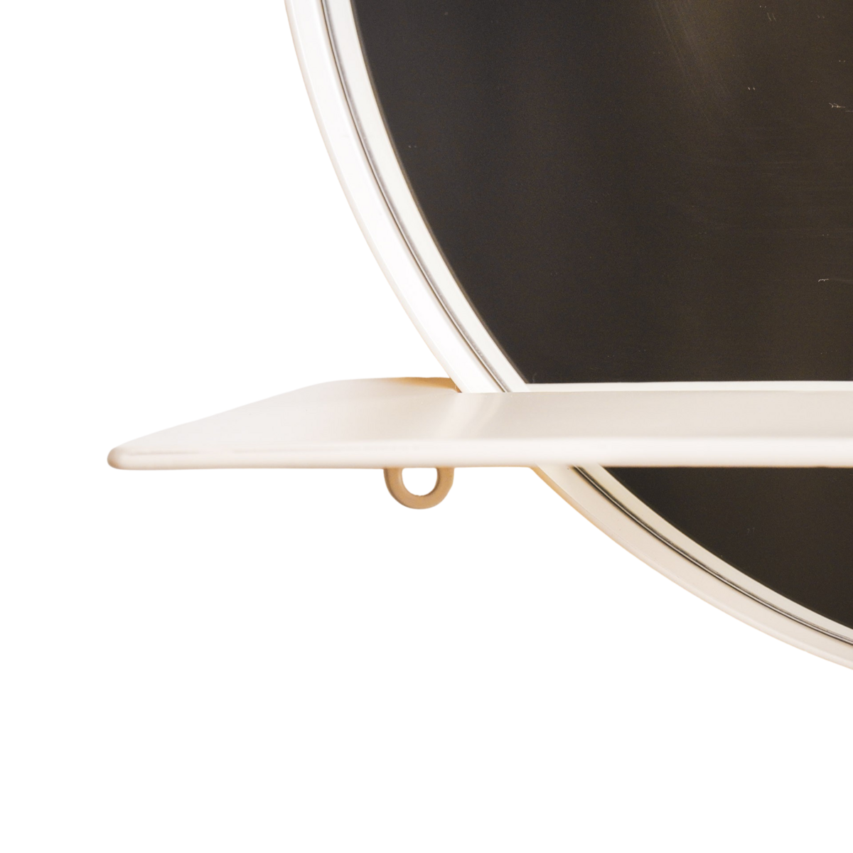 Mirror - Round - Metal - With Shelf - Sand - Ø40cm