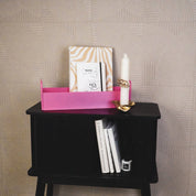 Tray - Metal - Pink - 41.5x15.5x13cm